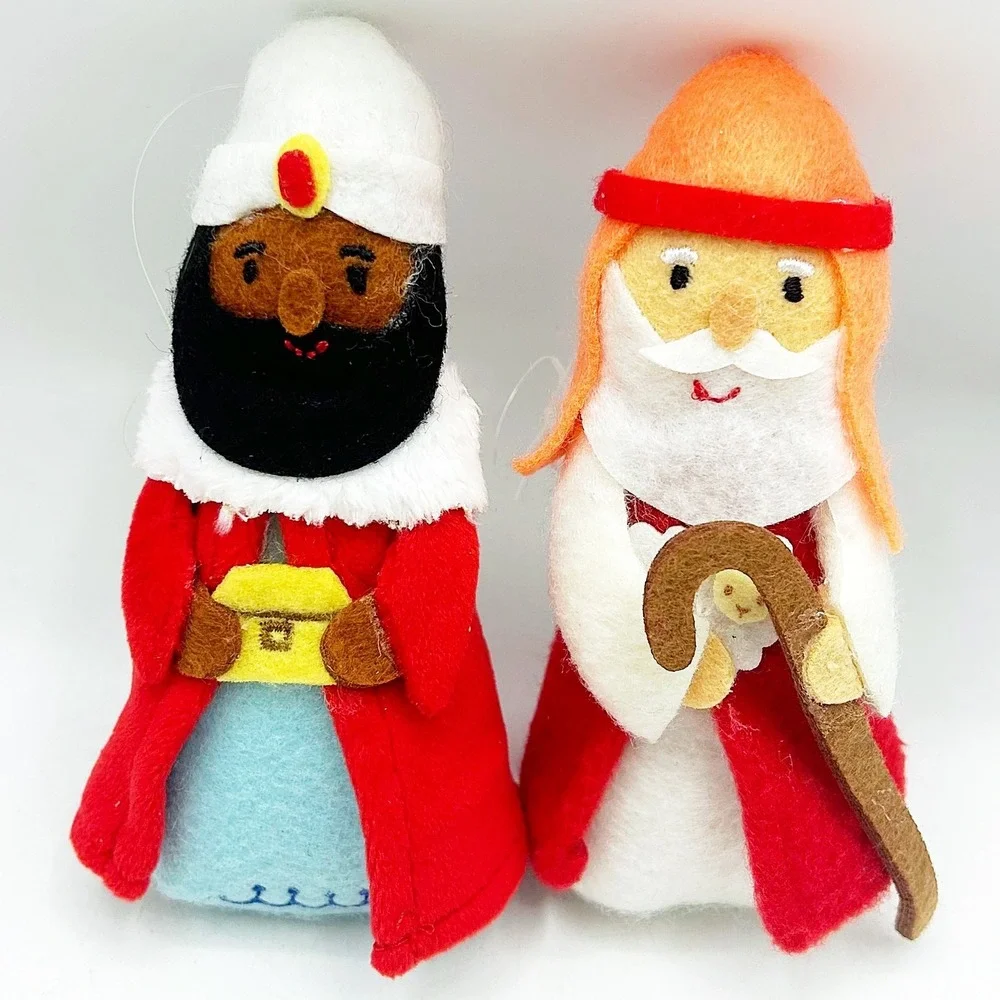 Set of 4 Target Wondershop Three Wise Men & Shepherd Fabric Ornaments